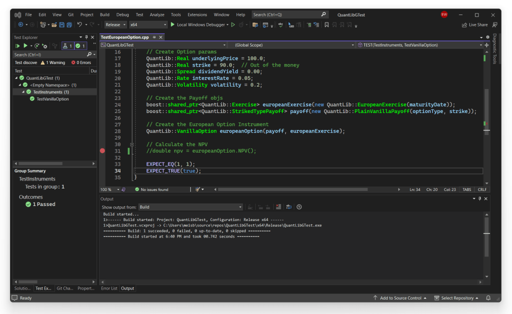 Building QuantLib in VS2022 64-bit – From First Principles